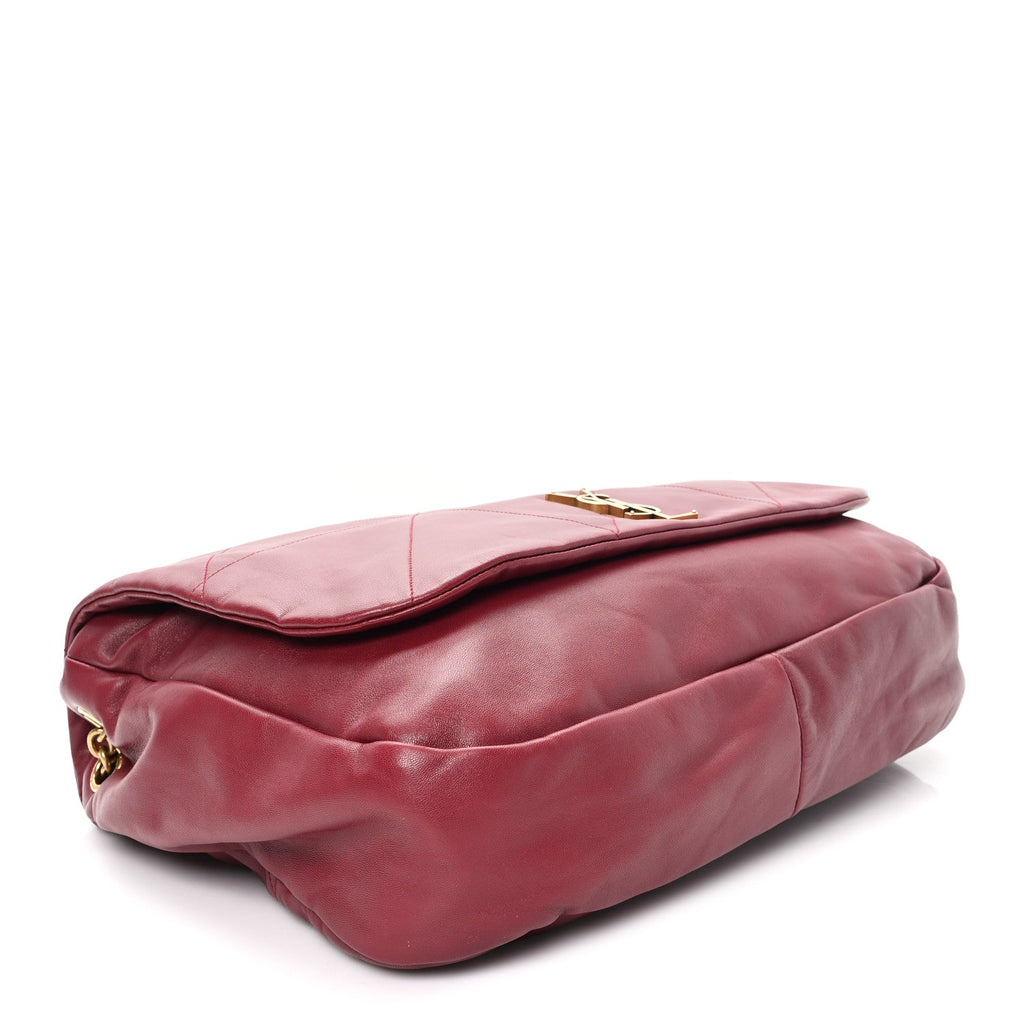 Lambskin Matelasse Monogram Large Jamie 4.3 New Dark Bordeaux