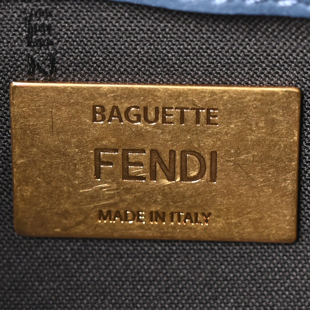 Nappa FF 1974 Embossed Baguette Mirto