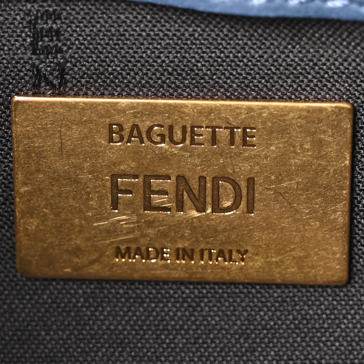 Nappa FF 1974 Embossed Baguette Mirto