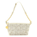 Tweed Cannage DiorStar Hobo Bag White Gold