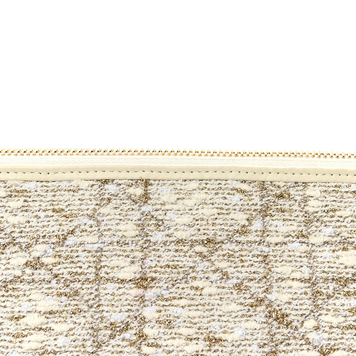 Tweed Cannage DiorStar Hobo Bag White Gold