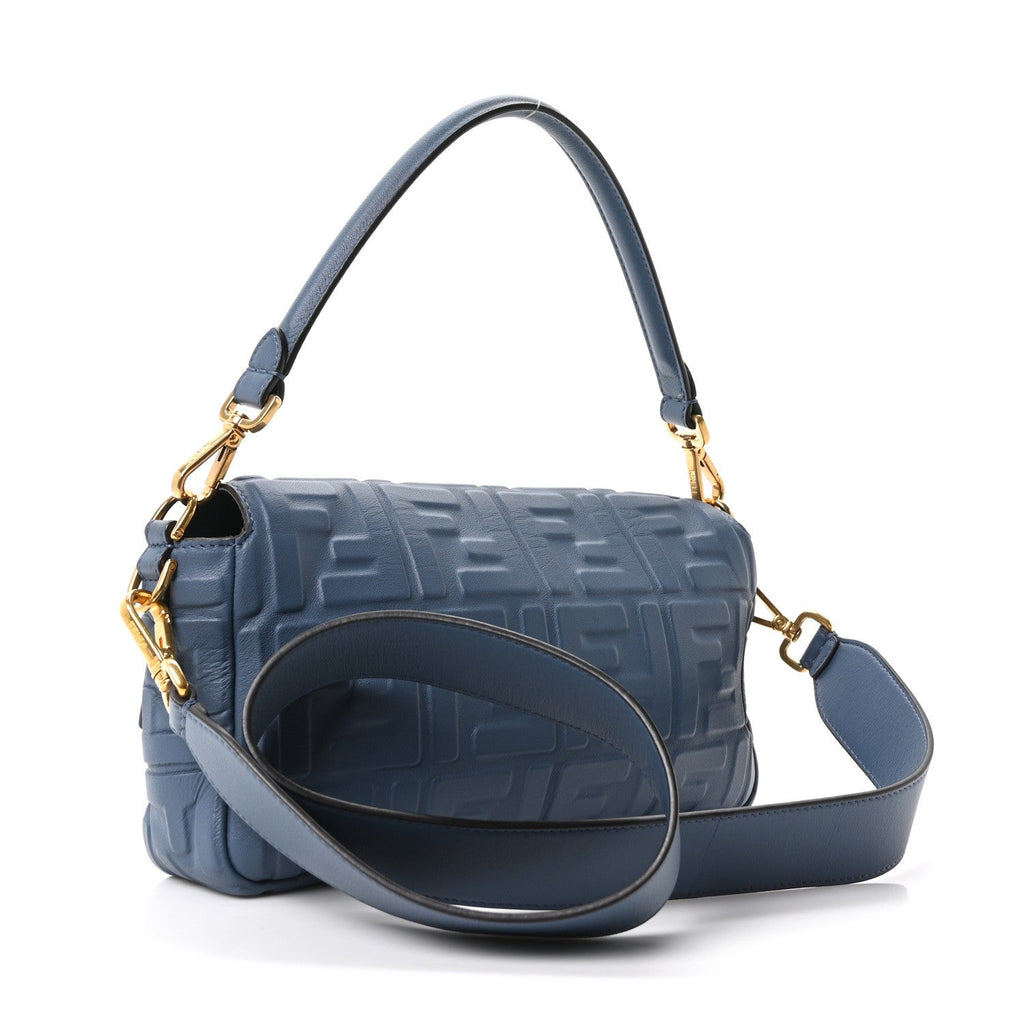 Nappa FF 1974 Embossed Baguette Mirto
