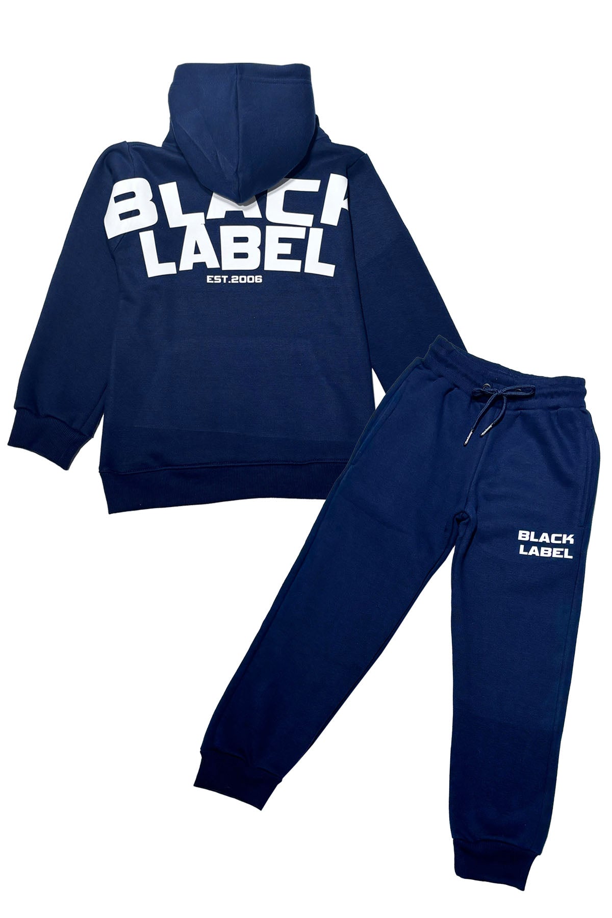 Kids Black Label BL6 White Silicone Hoodie and Jogger Set
