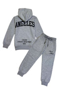 Kids Black Label Dept Black Silicone Hoodie and Jogger Set