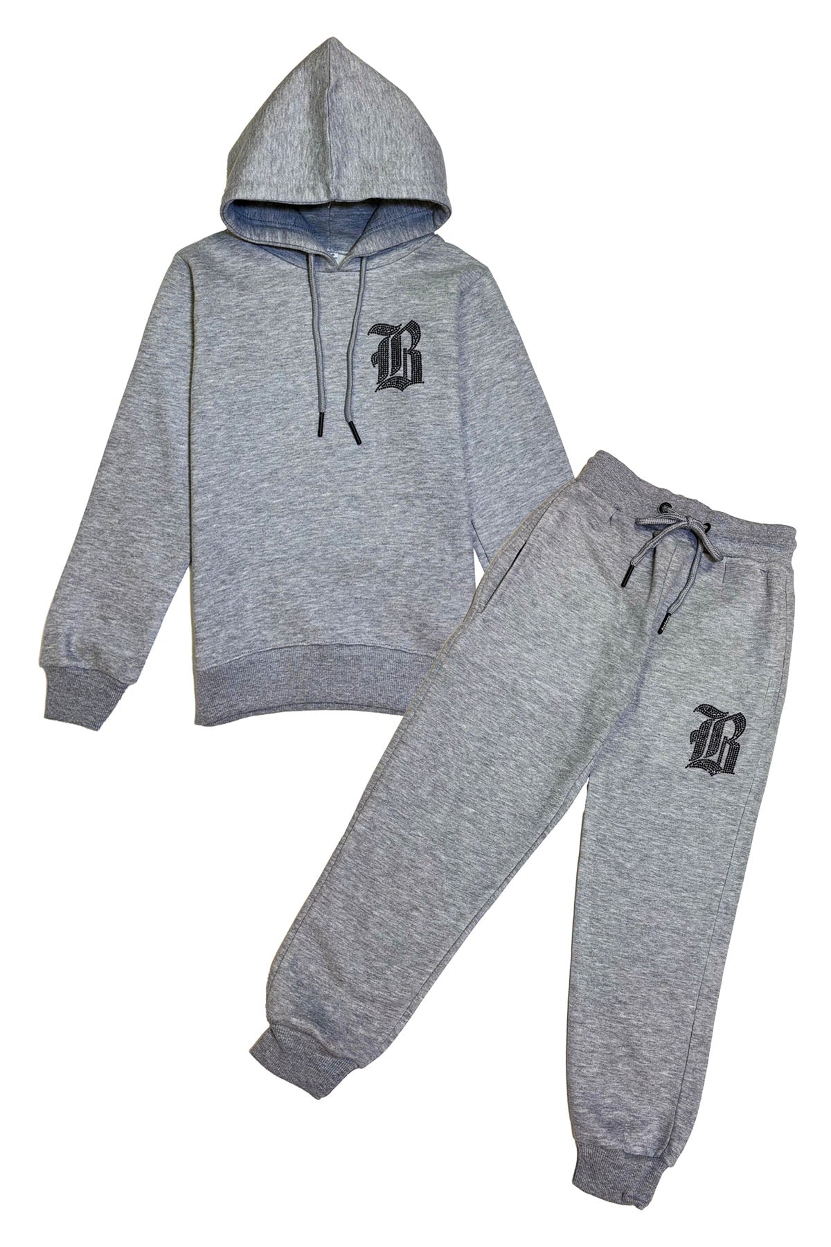 Kids Black Label Freedom Black Bling Hoodie and Jogger Set