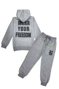 Kids Black Label Freedom Black Bling Hoodie and Jogger Set
