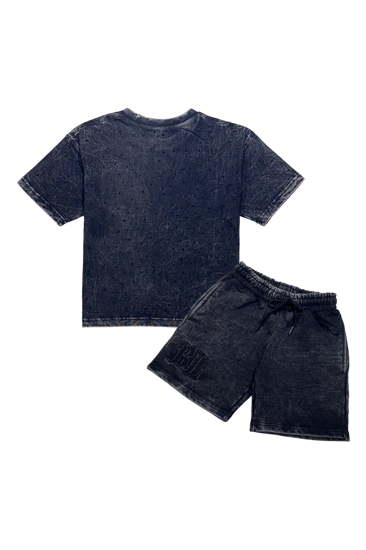 Kids Black Label BL3 Splash Bling T-Shirt and Cotton Shorts Set