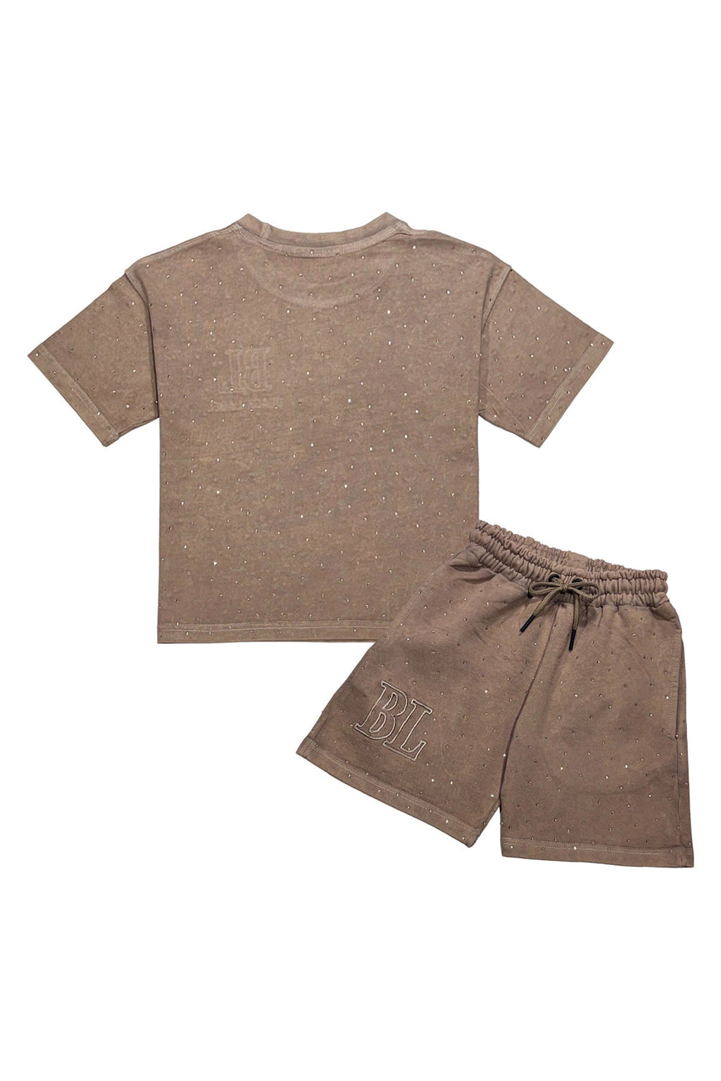 Kids Black Label BL3 Splash Bling T-Shirt and Cotton Shorts Set