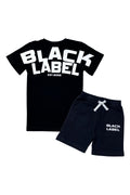Kids Black Label BL6 White Silicone T-Shirt and Cotton Shorts Set