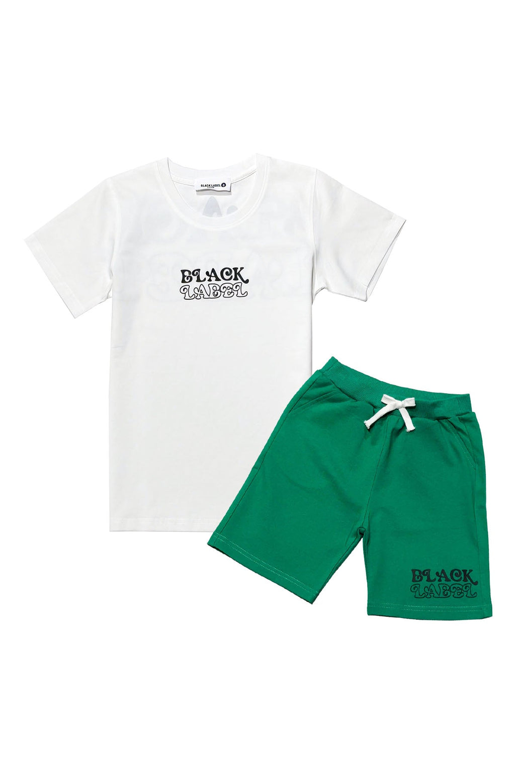Kids Black Label Groovy T-Shirt and Cotton Shorts Set