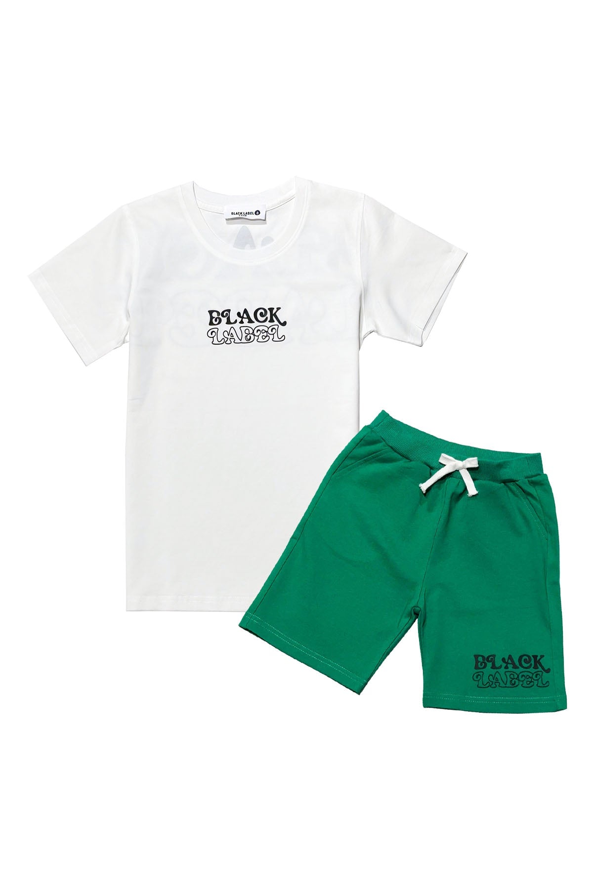 Kids Black Label Groovy T-Shirt and Cotton Shorts Set