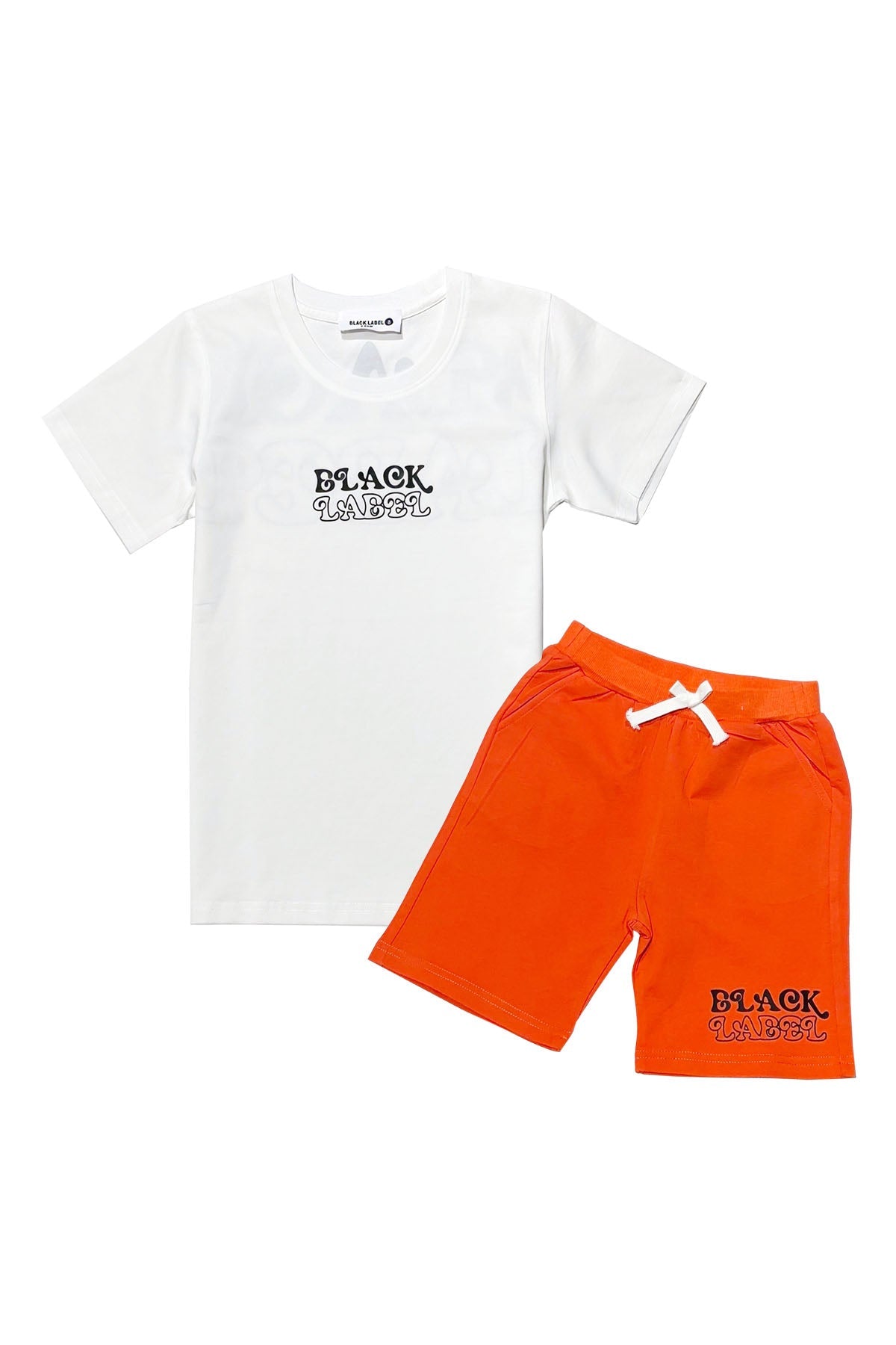 Kids Black Label Groovy T-Shirt and Cotton Shorts Set