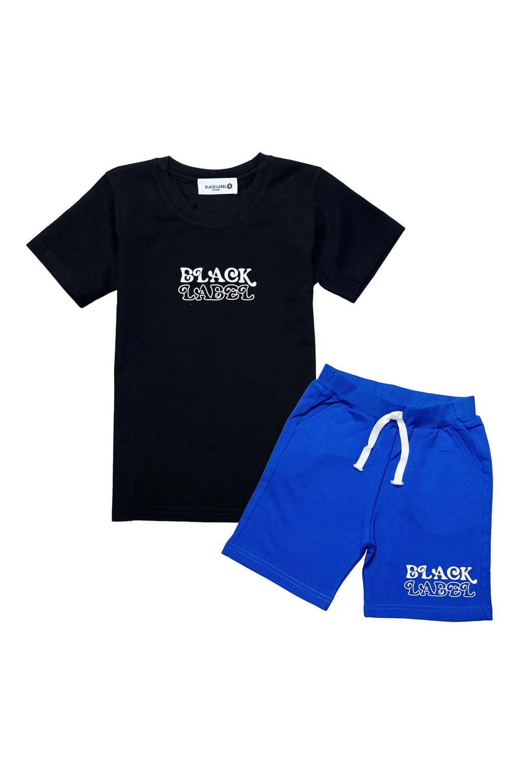 Kids Black Label Groovy T-Shirt and Cotton Shorts Set
