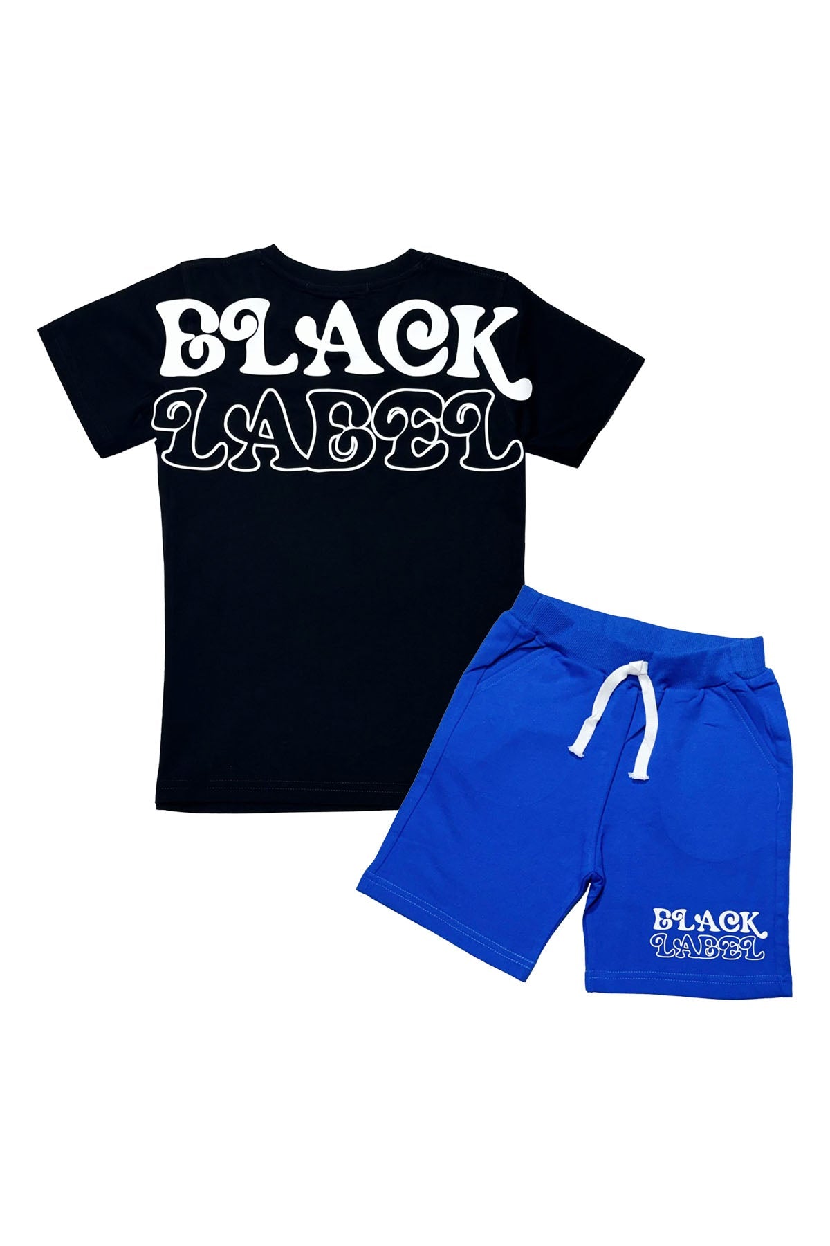 Kids Black Label Groovy T-Shirt and Cotton Shorts Set