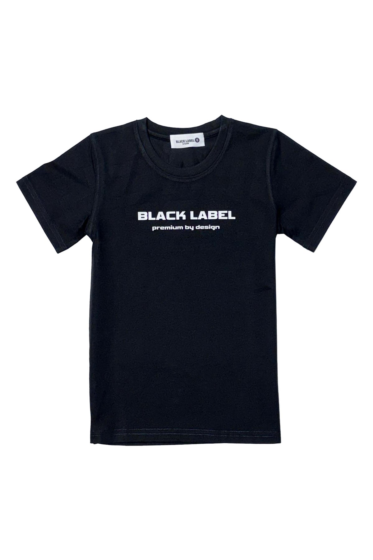 Kids Black Label BL6 White Silicone Crew Neck T-Shirt