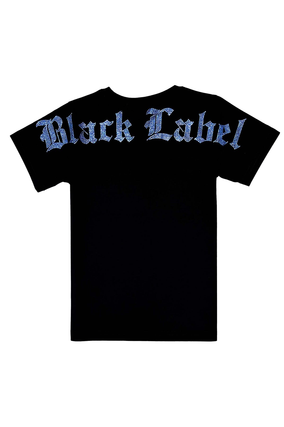 Kids Black Label Light Blue Bling Crew Neck T-Shirt