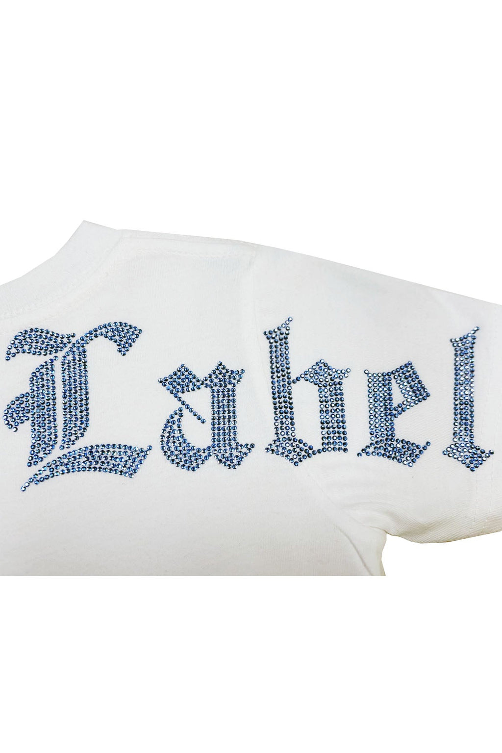 Kids Black Label Light Blue Bling Crew Neck T-Shirt
