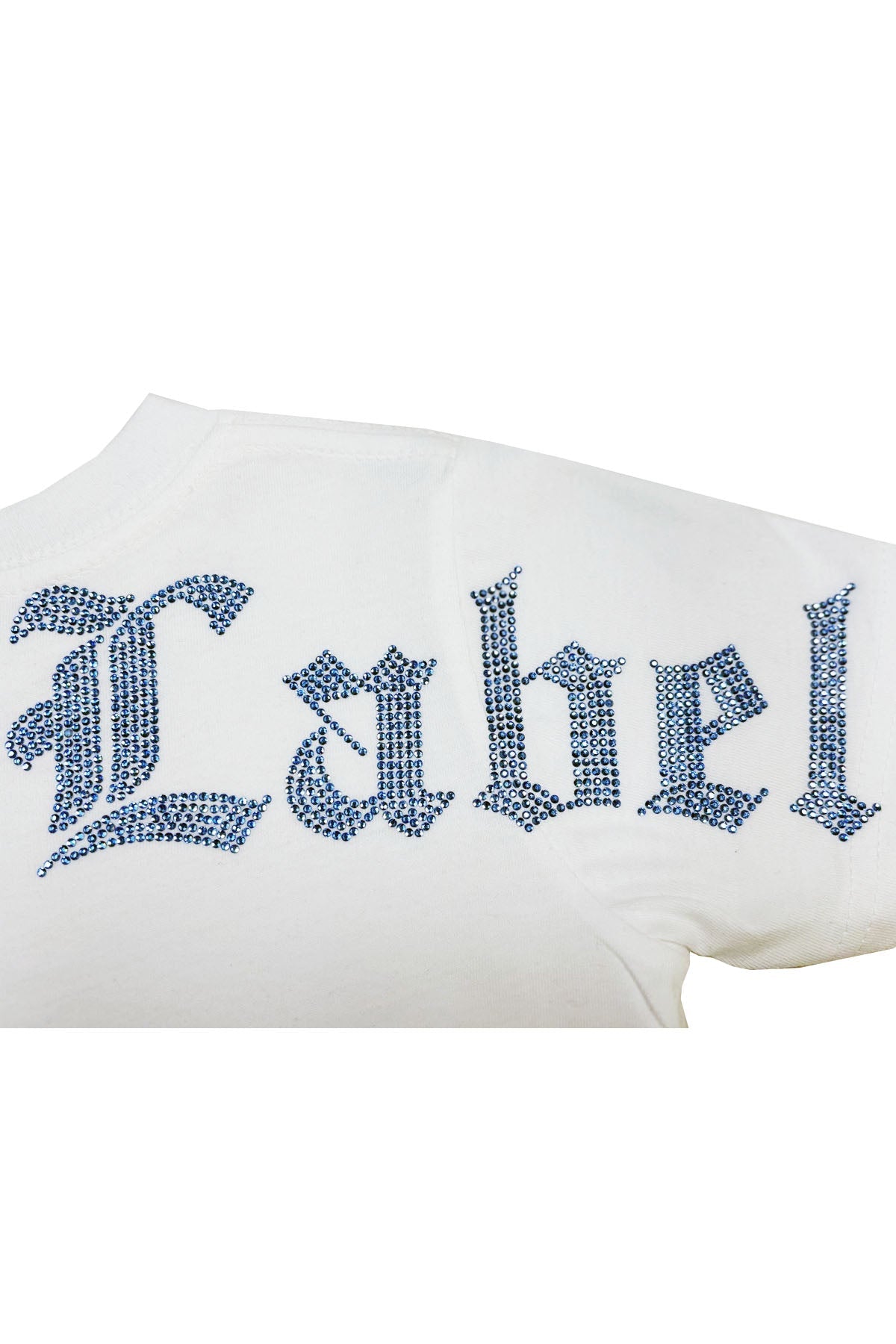 Kids Black Label Light Blue Bling Crew Neck T-Shirt