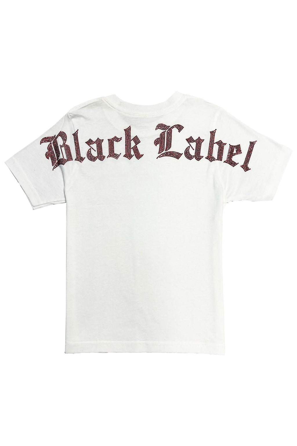 Kids Black Label Red Bling Crew Neck T-Shirt