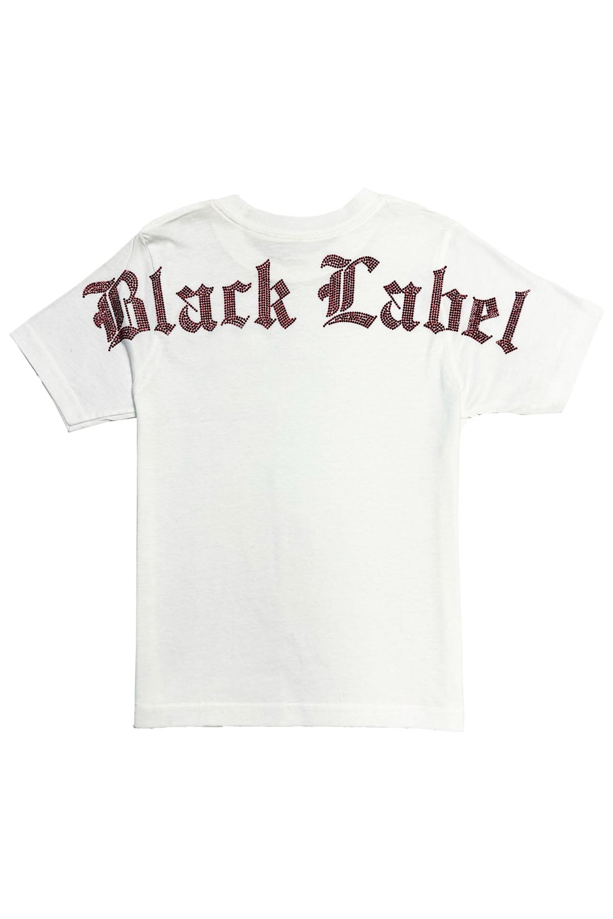 Kids Black Label Red Bling Crew Neck T-Shirt