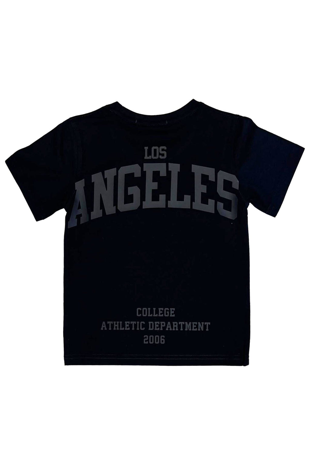 Kids Black Label Dept Black Silicone Crew Neck T-Shirt