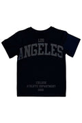 Kids Black Label Dept Black Silicone Crew Neck T-Shirt