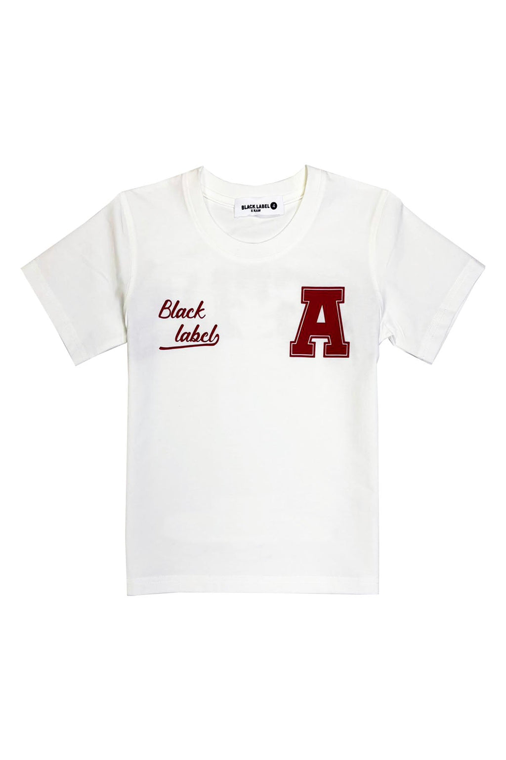 Kids Black Label Dept Red Silicone Crew Neck T-Shirt
