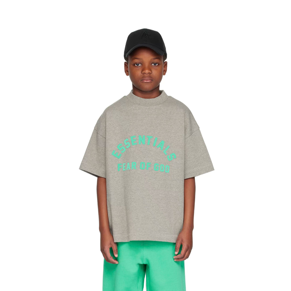 Essentials Children's Short sleeved T-shirt 24ss Curved Word Boys and Girls Summer Trendy Brand Children's Clothing Set Casual Versatile