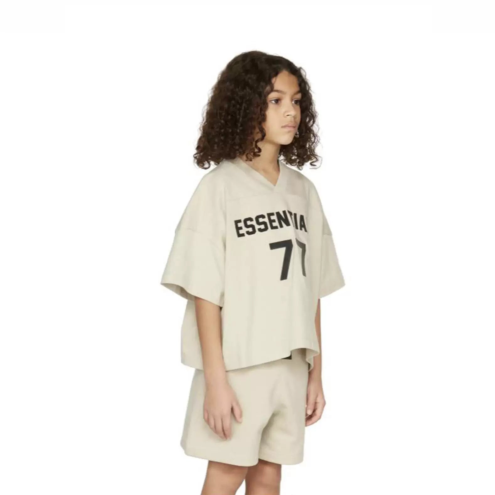 Essentials Children's Short sleeved T-shirt 77 Printed Summer Trendy Brand Children's Clothing Set for Boys and Girls