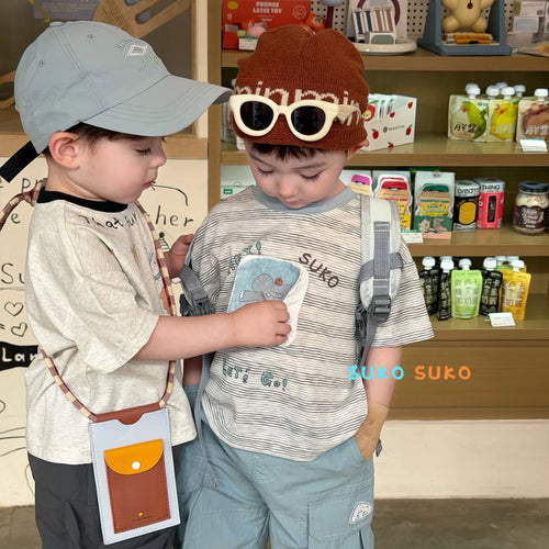2026 summer new children's clothing for boys and girls, cartoon elephant, loose short sleeved T-shirt, Korean version workwear, casual shorts