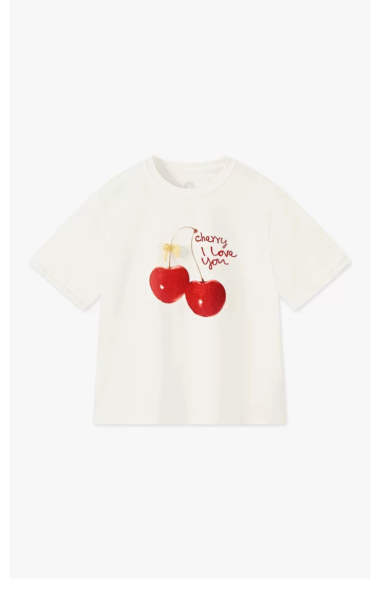 Ma 110 to 170 Girls' Summer Short sleeved T-shirt Summer New Children's Cartoon Collection Link