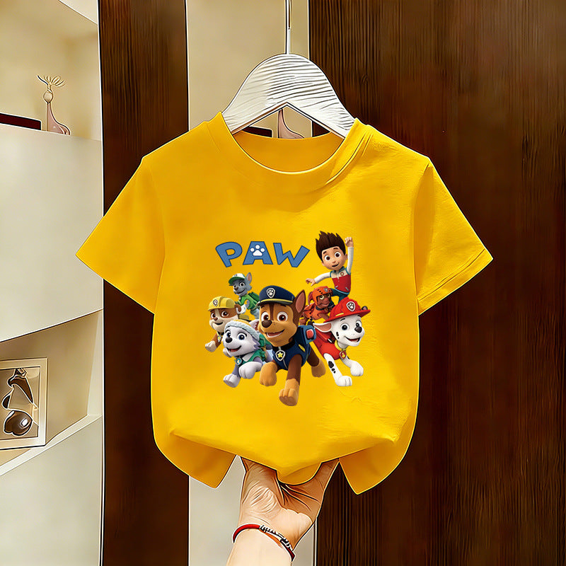 Summer 2026 new pure cotton stylish girl's short sleeved fashionable children's clothing loose top trendy t-shirt