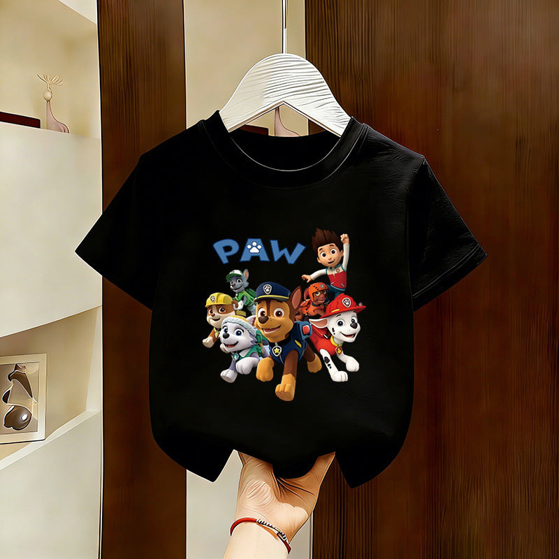 Summer 2026 new pure cotton stylish girl's short sleeved fashionable children's clothing loose top trendy t-shirt
