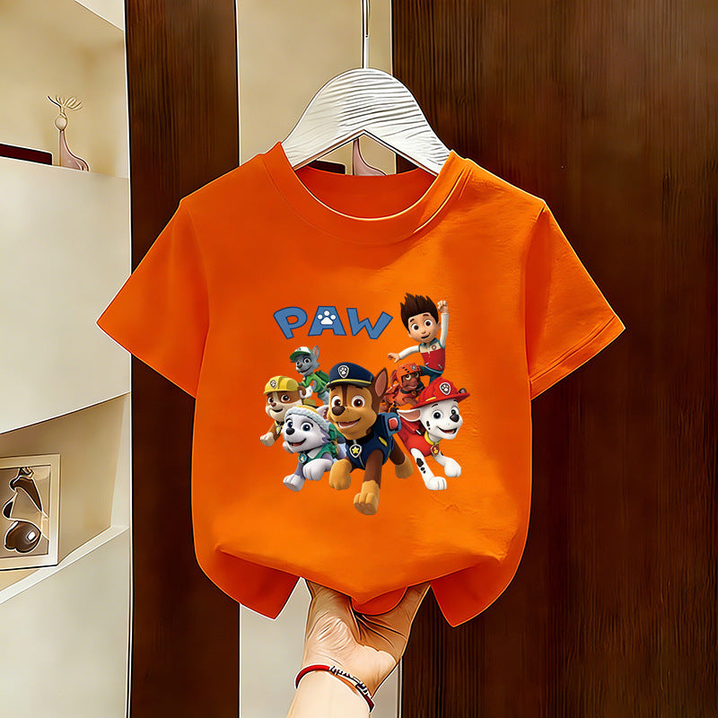 Summer 2026 new pure cotton stylish girl's short sleeved fashionable children's clothing loose top trendy t-shirt