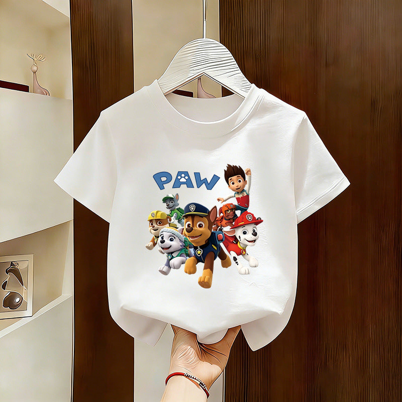 Summer 2026 new pure cotton stylish girl's short sleeved fashionable children's clothing loose top trendy t-shirt