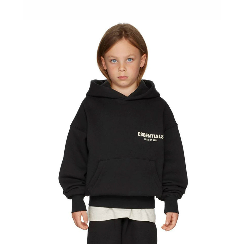 Essentials Children's Hoodie 24ss Oat Color Trendy Brand Men's and Women's Loose Hooded and Velvet Set