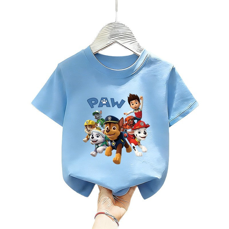 Summer 2026 new pure cotton stylish girl's short sleeved fashionable children's clothing loose top trendy t-shirt
