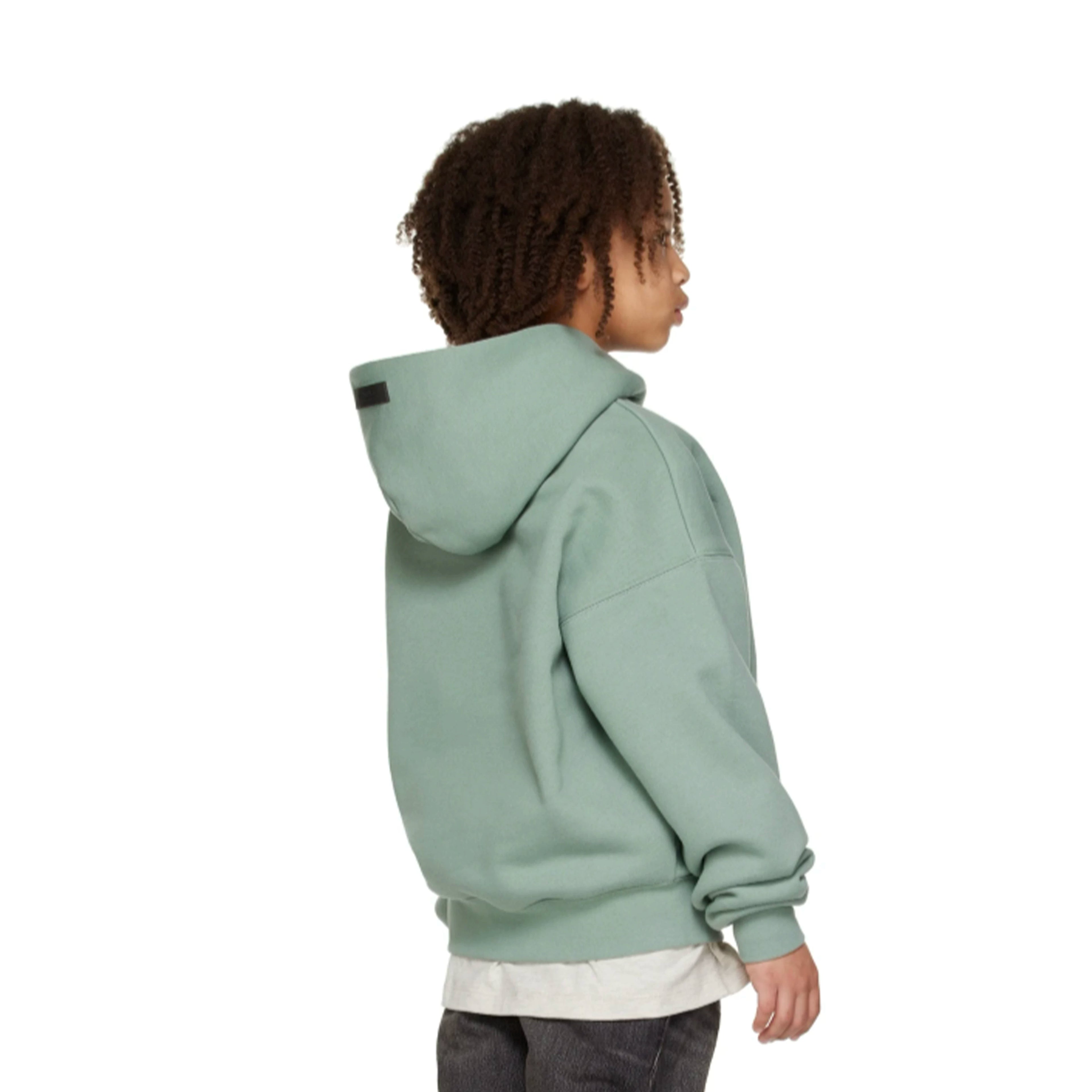 Essentials Children's Hoodie 24ss Haze Blue Tide Brand Loose Hooded and Velvet Set for Boys and Girls