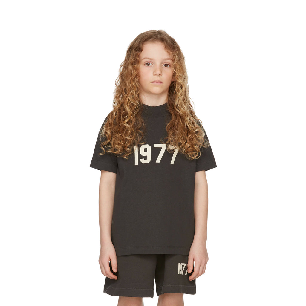 Essentials Children's Short sleeved T-shirt 1977 Printed Boys and Girls Summer Trendy Brand Children's Clothing Set Casual