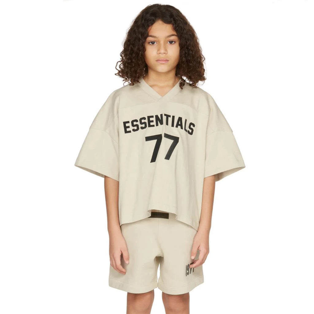 Essentials Children's Short sleeved T-shirt 77 Printed Summer Trendy Brand Children's Clothing Set for Boys and Girls