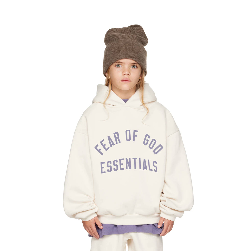 Essentials Children's Hoodie 24ss Front Arched Word Trendy Brand Boys and Girls Wide Loose Hooded Fleece