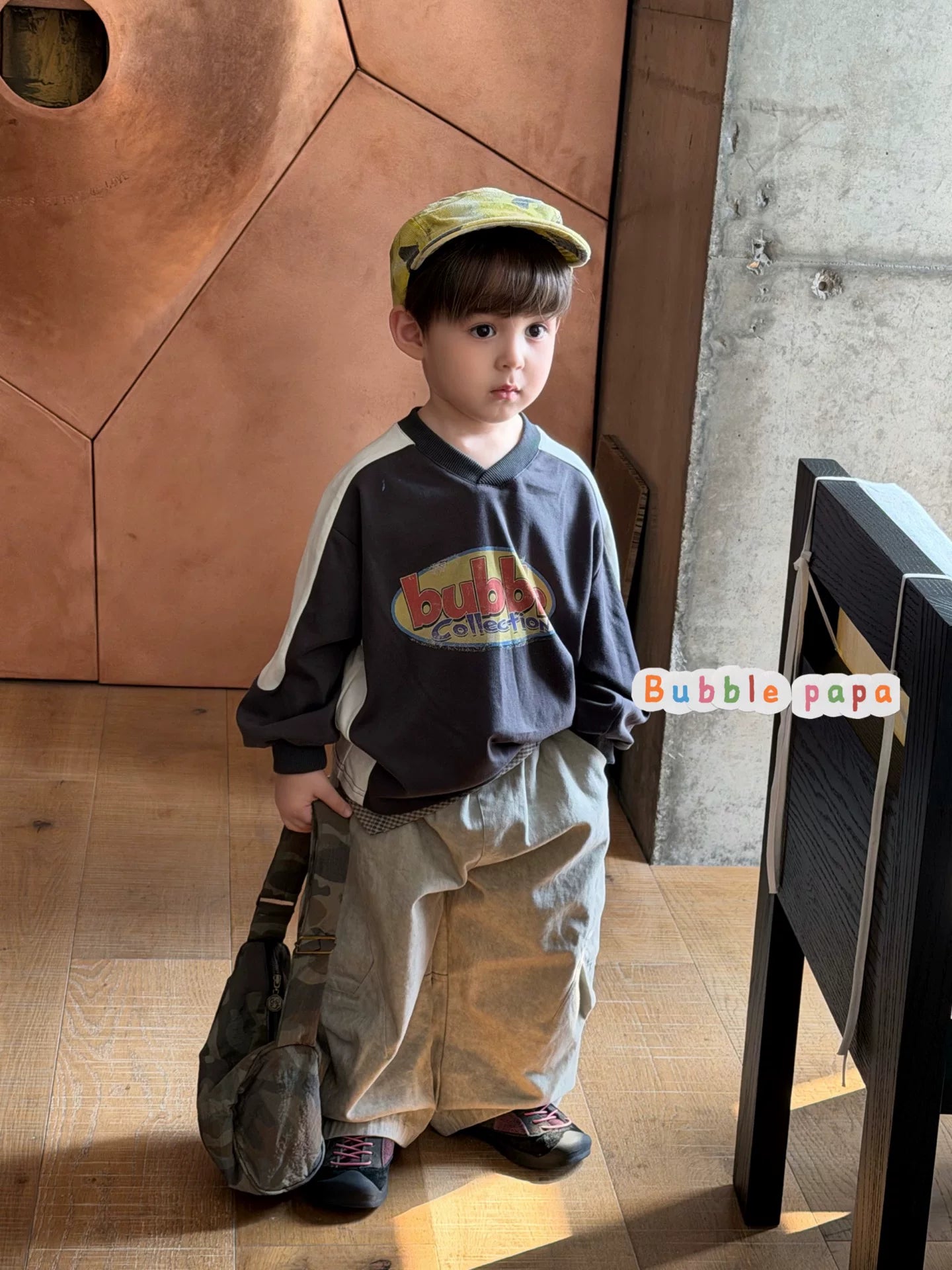 26 Autumn style children's clothing, boys' and children's American casual loose letter printed long sleeved T-shirt, Korean version workwear casual pants