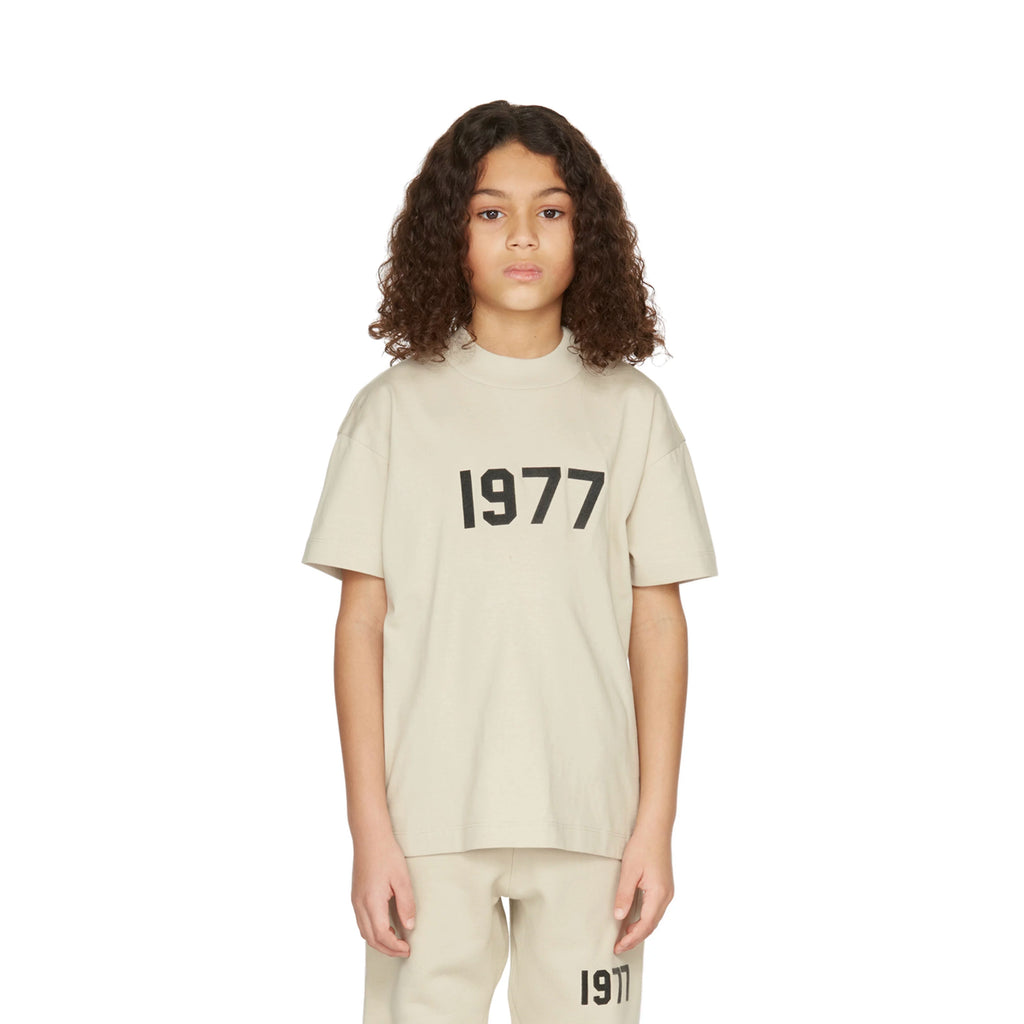Essentials Children's Short sleeved T-shirt 1977 Printed Boys and Girls Summer Trendy Brand Children's Clothing Set Casual