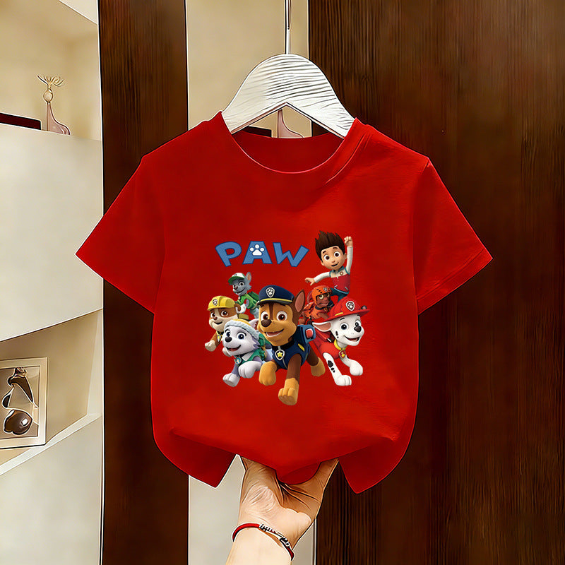Summer 2026 new pure cotton stylish girl's short sleeved fashionable children's clothing loose top trendy t-shirt