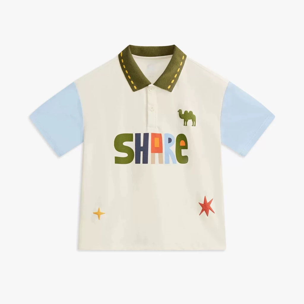 Ma Family Children's Clothing Boys' and Girls' T-shirts Summer New Polo Collar Children's Short sleeved+Mosquito proof Pants (No Tag)