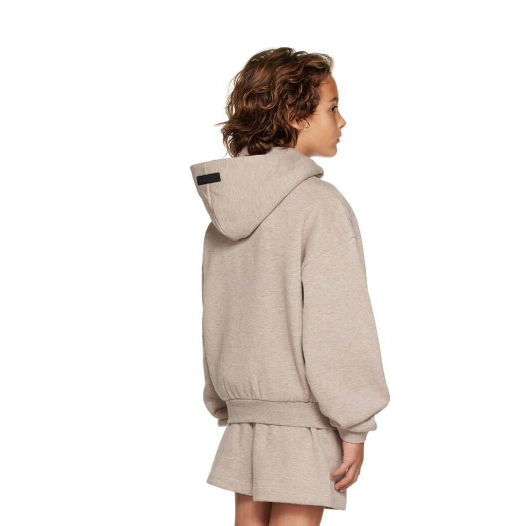 Essentials Children's Hoodie 24ss Front Small Font Trendy Brand Boys and Girls Wide Loose Hoodie with Velvet Set