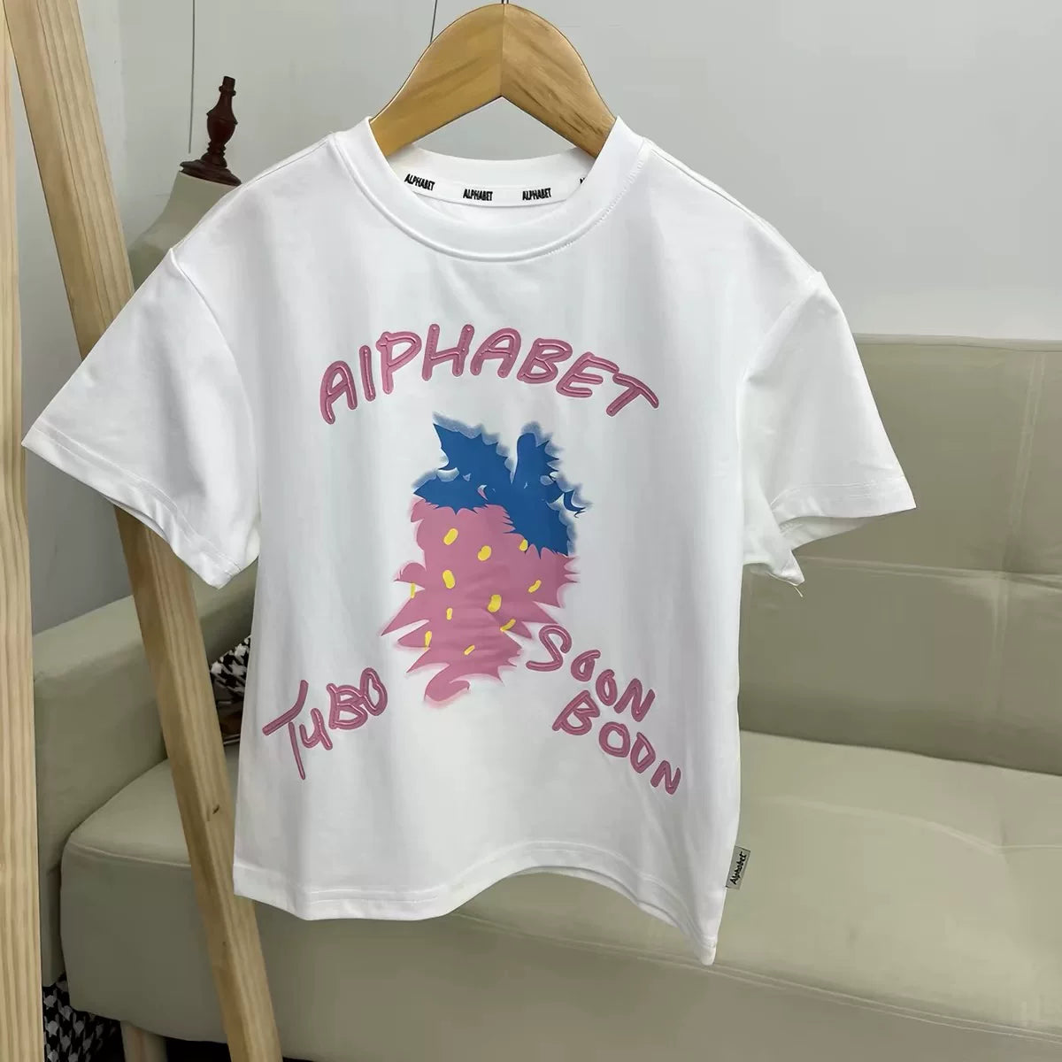 Ma 110 to 170 Girls' Summer Short sleeved T-shirt Summer New Children's Cartoon Collection Link