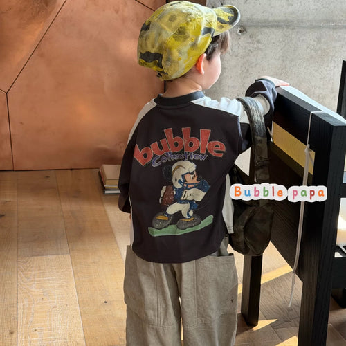26 Autumn style children's clothing, boys' and children's American casual loose letter printed long sleeved T-shirt, Korean version workwear casual pants