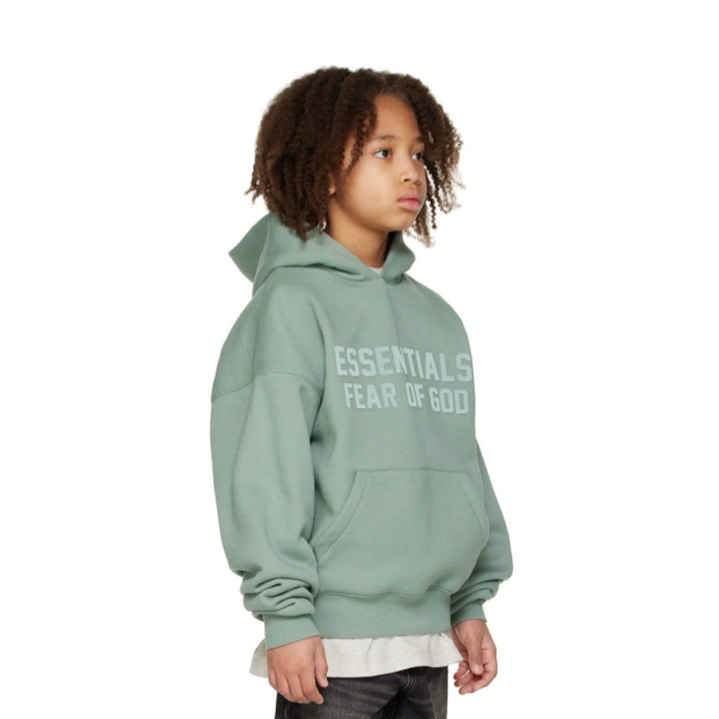 Essentials Children's Hoodie 24ss Haze Blue Tide Brand Loose Hooded and Velvet Set for Boys and Girls