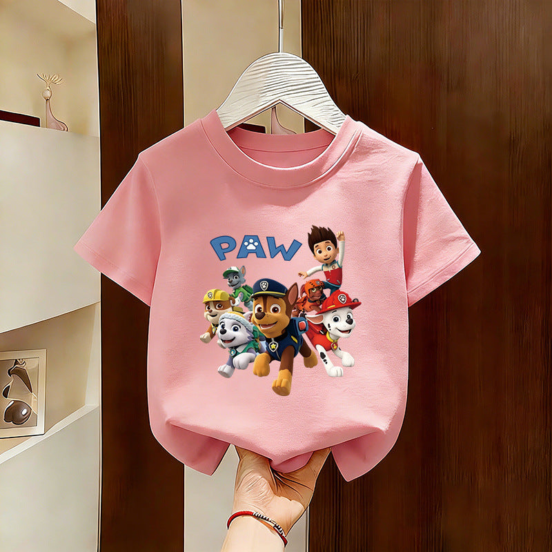 Summer 2026 new pure cotton stylish girl's short sleeved fashionable children's clothing loose top trendy t-shirt